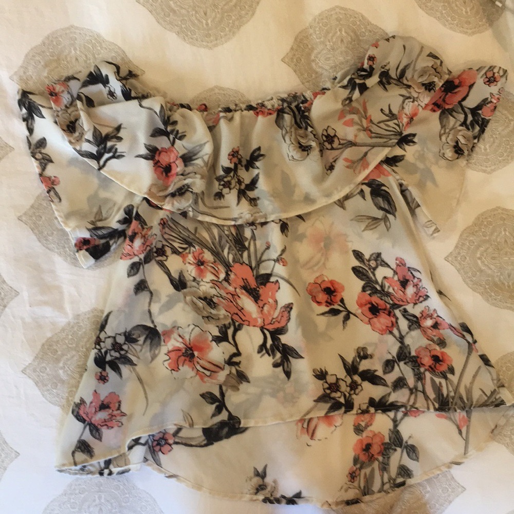 Floral off the shoulder blouse